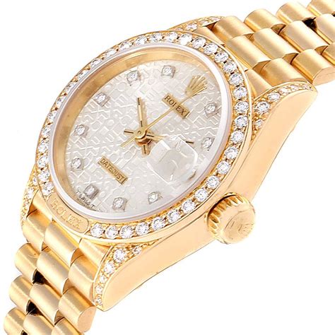 rolex ladies watch diamonds